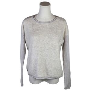 Revolve One Grey Day ivory casual cozy sweater cotton cashmere blend XS